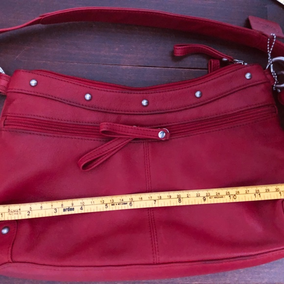 Osgood Marley Red Leather Shoulder Bag - Picture 7 of 8